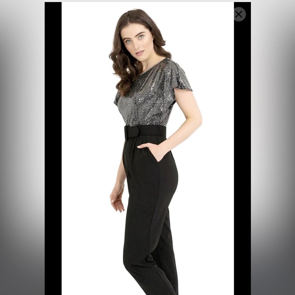 NWT Joseph Ribkoff Embellished Belted Jumpsuit